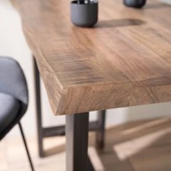 Ars manufacti Table haute Gelles - Acacia massif / Fer - Acacia / Anthracite -Luxe Intérieur Magasin 1000246830 220902 032 DETAILS P000000001000246830