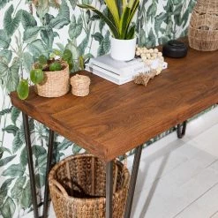 Wolf-Möbel Bureau Bubry - Acacia massif / Fer - Acacia / Anthracite -Luxe Intérieur Magasin 1000246833 220610 030 DETAILS P000000001000246833