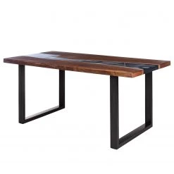 Ars manufacti Table Lalley - Acacia massif / Fer - Acacia / Anthracite