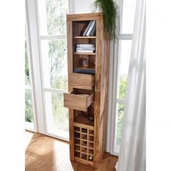 Naturoo Rangement bouteilles Gerville - Chêne sauvage massif / Métal - Chêne sauvage / Anthracite -Luxe Intérieur Magasin 1000249427 210420 08271800035 MOOD DETAILS P000000001000249427 mood