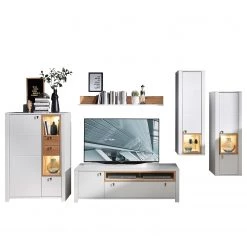 Loftscape Armoire murale Cordelle I - Éclairage inclus - Blanc mat / Hêtre sauvage -Luxe Intérieur Magasin 1000249566 210302 14401500013 DETAILS P000000001000249566