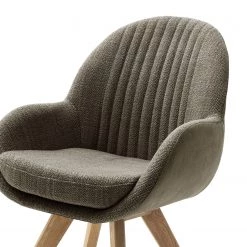 Norrwood Chaises à accoudoirs Chemille - Tissage à plat / Chêne massif - Taupe -Luxe Intérieur Magasin 1000249590 210609 12381300050 DETAILS P000000001000249590