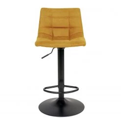 Red Living Chaises de Bar Bazian (lot de 2) - Microfibre / Acier - Jaune moutarde -Luxe Intérieur Magasin 1000254099 210317 15102200052 DETAILS P000000001000254099