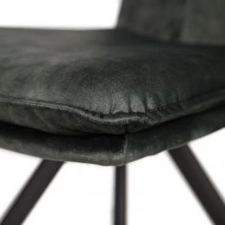 Jack & Alice Chaises Morlanne (lot de 2) - Velours / Métal - Vert foncé -Luxe Intérieur Magasin 1000255054 220412 034 DETAILS P000000001000255054