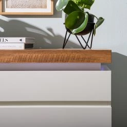 Fredriks Buffet Namona I - Éclairage inclus - Imitation chêne / Blanc -Luxe Intérieur Magasin 1000255076 220803 030 DETAILS P000000001000255076