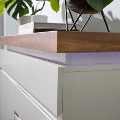 Fredriks Buffet Namona I - Éclairage inclus - Imitation chêne / Blanc -Luxe Intérieur Magasin 1000255076 220803 035 DETAILS P000000001000255076