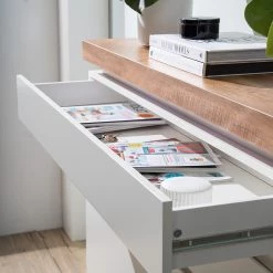 Fredriks Buffet Namona I - Éclairage inclus - Imitation chêne / Blanc -Luxe Intérieur Magasin 1000255076 220803 040 DETAILS P000000001000255076