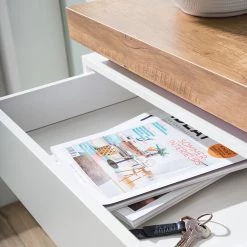 Fredriks Buffet Namona I - Éclairage inclus - Imitation chêne / Blanc -Luxe Intérieur Magasin 1000255076 220803 045 DETAILS P000000001000255076