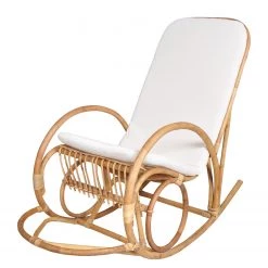 Ars Natura Rocking chair Avaray - Tissu / Rotin - Beige