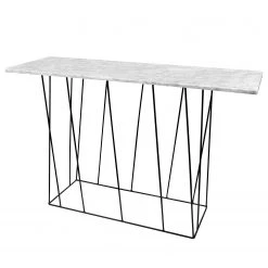Temahome Console Helix - Marbre / Métal - Blanc