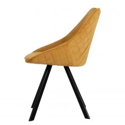 Tenzo Chaises capitonnées Ritz (lot de 2) - Velours / Métal - Jaune doré -Luxe Intérieur Magasin 1000257179 210408 13275300035 DETAILS P000000001000257179