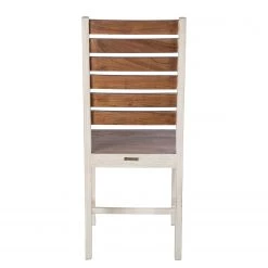 Wolf-Möbel Chaises Maison (lot de 2) - Acacia massif - Acacia couleur pierre / Blanc cassé -Luxe Intérieur Magasin 1000257218 220406 040 DETAILS P000000001000257218