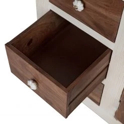 Wolf-Möbel Buffet Maison I - Acacia massif - Acacia couleur pierre / Blanc cassé -Luxe Intérieur Magasin 1000257219 220406 052 DETAILS P000000001000257219