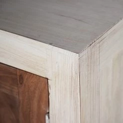 Wolf-Möbel Buffet Maison I - Acacia massif - Acacia couleur pierre / Blanc cassé -Luxe Intérieur Magasin 1000257219 220406 060 DETAILS P000000001000257219