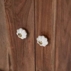 Wolf-Möbel Buffet Maison I - Acacia massif - Acacia couleur pierre / Blanc cassé -Luxe Intérieur Magasin 1000257219 220406 065 DETAILS P000000001000257219