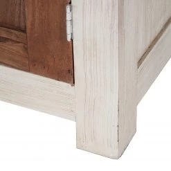 Wolf-Möbel Buffet Maison I - Acacia massif - Acacia couleur pierre / Blanc cassé -Luxe Intérieur Magasin 1000257219 220406 080 DETAILS P000000001000257219