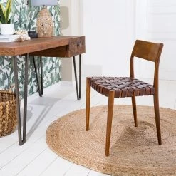 Ars manufacti Chaise Cerro - Cuir véritable / Teck massif - Cognac -Luxe Intérieur Magasin 1000257232 220614 020 MOOD DETAILS P000000001000257232 mood