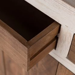 Wolf-Möbel Buffet Maison II - Acacia massif - Acacia couleur pierre / Blanc cassé -Luxe Intérieur Magasin 1000257252 220406 055 DETAILS P000000001000257252