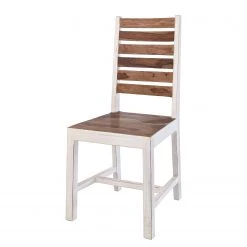 Wolf-Möbel Salle à manger Maison I (5 éléments) - Acacia massif - Acacia couleur pierre / Blanc cassé -Luxe Intérieur Magasin 1000257395 211216 08175400076 DETAILS P000000001000257395