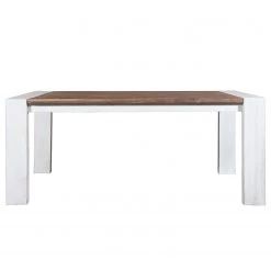 Wolf-Möbel Salle à manger Maison II (4 éléments) - Acacia massif - Acacia couleur pierre / Blanc cassé -Luxe Intérieur Magasin 1000257396 211216 08181600070 DETAILS P000000001000257396