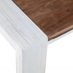 Wolf-Möbel Salle à manger Maison II (4 éléments) - Acacia massif - Acacia couleur pierre / Blanc cassé -Luxe Intérieur Magasin 1000257396 211216 08181600076 DETAILS P000000001000257396