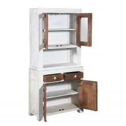 Wolf-Möbel Vaisselier Maison - Acacia massif - Acacia couleur pierre / Blanc cassé -Luxe Intérieur Magasin 1000257397 211216 08183800078 DETAILS P000000001000257397