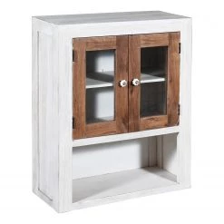 Wolf-Möbel Vaisselier Maison - Acacia massif - Acacia couleur pierre / Blanc cassé -Luxe Intérieur Magasin 1000257397 211216 081900000102 DETAILS P000000001000257397