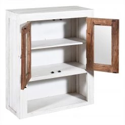 Wolf-Möbel Vaisselier Maison - Acacia massif - Acacia couleur pierre / Blanc cassé -Luxe Intérieur Magasin 1000257397 211216 081912000114 DETAILS P000000001000257397