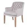 Maison Belfort Chaise à accoudoirs Austin II - Gris clair - Chêne clair