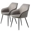 Red Living Chaises à accoudoirs Dela (lot de 2) - Gris