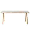 Norrwood Table Berri - Partiellement en chêne massif - Gris clair / Chêne