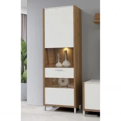 Norrwood Vitrine Boyd - Blanc / Imitation chêne -Luxe Intérieur Magasin 1000270239 210609 06160000206 MOOD DETAILS P000000001000270239 mood