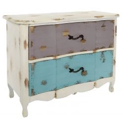 Ridgevalley Commode Rusper - Sapin massif - Blanc / Bleu / Violet -Luxe Intérieur Magasin 1000270690 210602 06133300144 DETAILS P000000001000270690