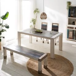 Wolf-Möbel Table Goa White - Partiellement en manguier massif - Manguier vintage blanc -Luxe Intérieur Magasin 1000271075 220621 021 MOOD DETAILS P000000001000271075 mood