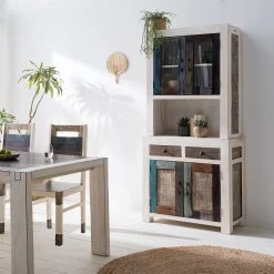 Wolf-Möbel Buffet Goa White - Partiellement en manguier massif - Manguier vintage blanc -Luxe Intérieur Magasin 1000271076 220621 022 MOOD DETAILS P000000001000271076 mood