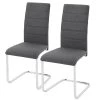 Loftscape Chaises cantilever Aleksa (lot de 2) - Anthracite