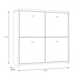 Loftscape Buffet Rison II - Gris foncé / Imitation bois ancien -Luxe Intérieur Magasin 1000272364 210819 07024300047 SKETCH DETAILS P000000001000272364 sketch