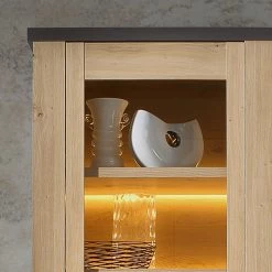 Ridgevalley Vitrine Moro - Imitation chêne artisan / Gris -Luxe Intérieur Magasin 1000272392 210819 07025100201 DETAILS P000000001000272392