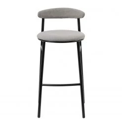 Studio Copenhagen Chaises de bar Embi (lot de 2) - Tissu / Métal - Gris / Noir -Luxe Intérieur Magasin 1000273484 220420 030 DETAILS P000000001000273484