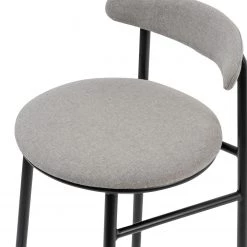 Studio Copenhagen Chaises de bar Embi (lot de 2) - Tissu / Métal - Gris / Noir -Luxe Intérieur Magasin 1000273484 220420 050 DETAILS P000000001000273484