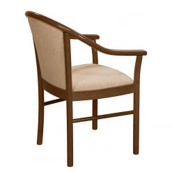 Velvet Studio Chaise à accoudoirs Rosita - Tissu / Hêtre massif - Camel / Noyer -Luxe Intérieur Magasin 1000274324 210709 14175900201 DETAILS P000000001000274324