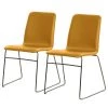 Red Living Chaises capitonnées Myko (lot de 2) - Jaune curry