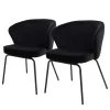 Red Living Chaises capitonnées Bird II (lot de 2) - Noir