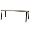Red Living Table Deven - Pin massif / Acier - Pin / Noir