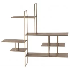 Red Living Étagère murale Zeist - Métal - Doré vieilli