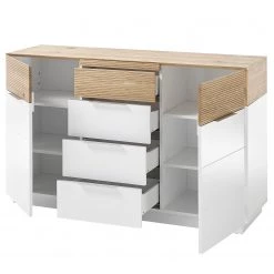 Norrwood Enfilade Akaa II - Placage en bois véritable - Chêne / Blanc -Luxe Intérieur Magasin 1000276024 210623 17275100004 DETAILS P000000001000276024