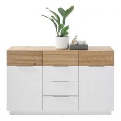 Norrwood Enfilade Akaa II - Placage en bois véritable - Chêne / Blanc -Luxe Intérieur Magasin 1000276024 210623 17275100006 DETAILS P000000001000276024