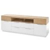 Norrwood Enfilade Akaa I - Placage en bois véritable - Chêne / Blanc