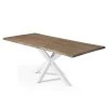 Norrwood Table Karmi I - Chêne foncé - Largeur : 220 cm - Blanc