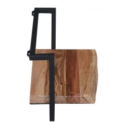 Ars manufacti Étagère murale Kaawo I - Acacia massif / Métal - Acacia / Noir - Largeur : 45 cm -Luxe Intérieur Magasin 1000276814 220413 031 DETAILS P000000001000276814